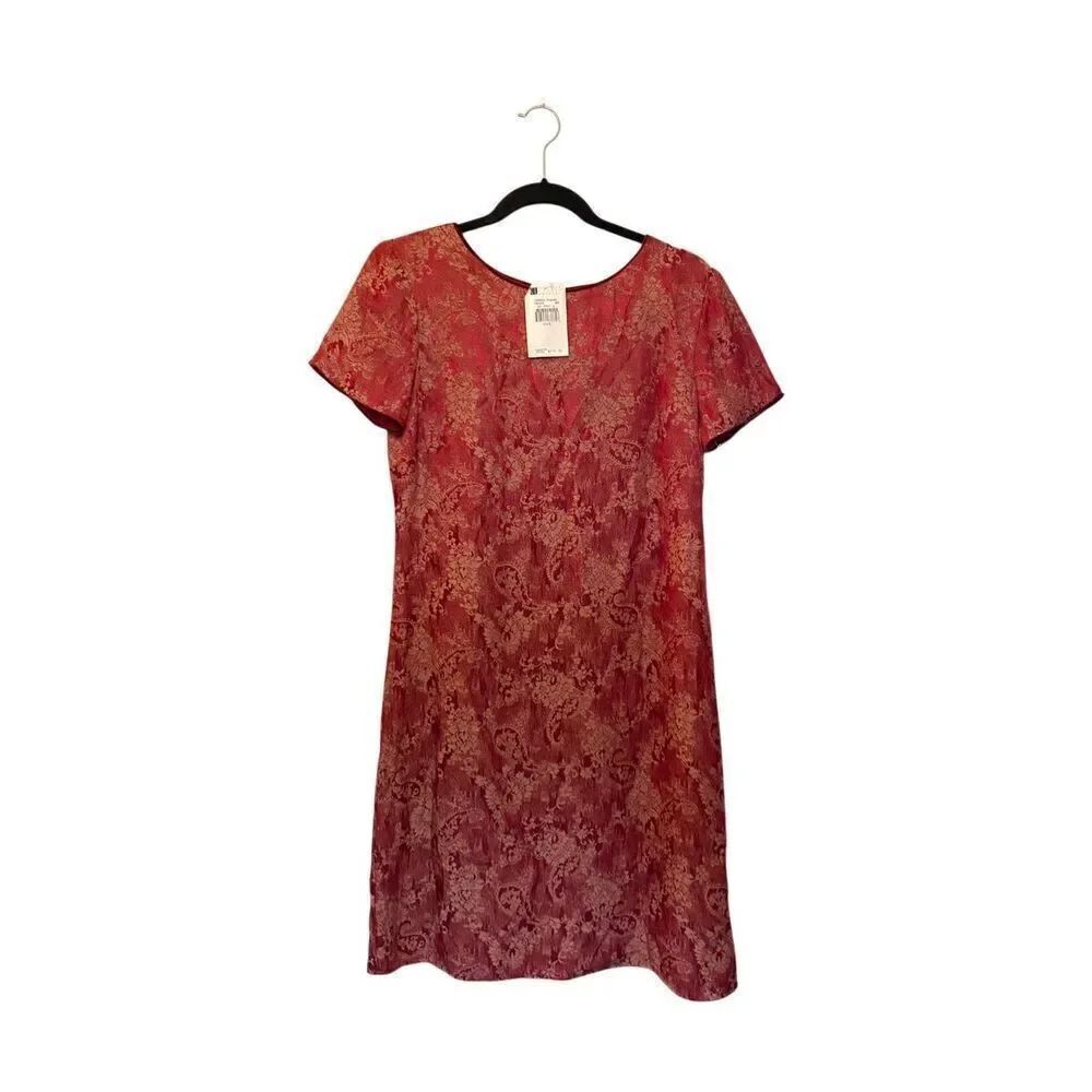 Carol little vintage, NWT little red dress jacquard print size 8